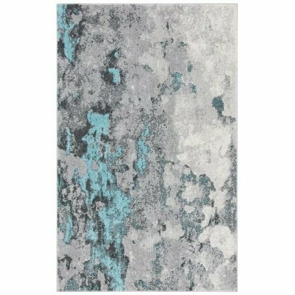 Safavieh Rectangular Adirondack Contemporary Area Rug, Turquoise & Grey - 3 x 5 ft. ADR134K-3